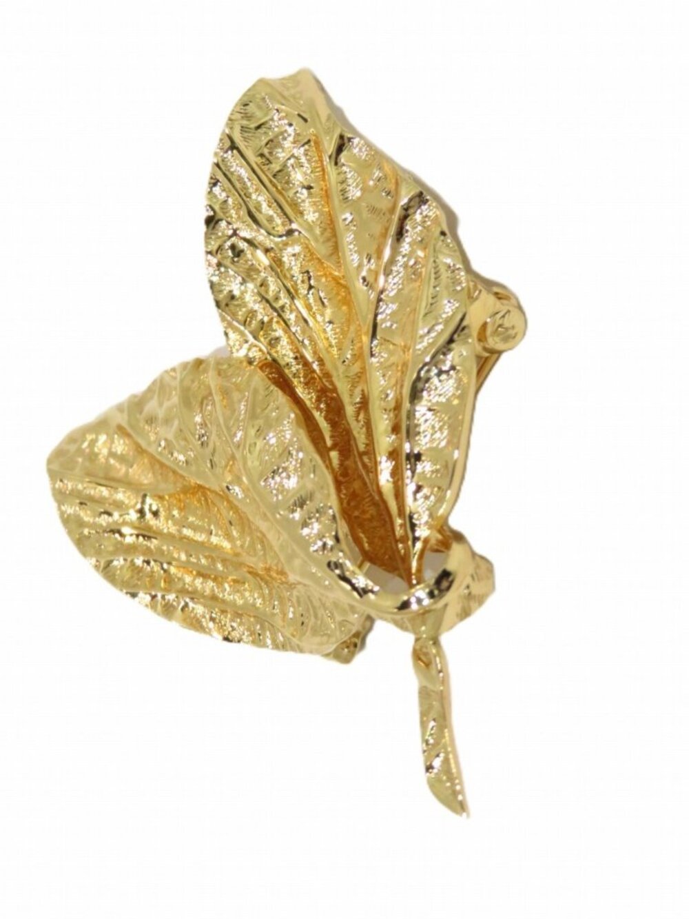 #138 - Christian Dior Dior leaf motif brooch, Authentic